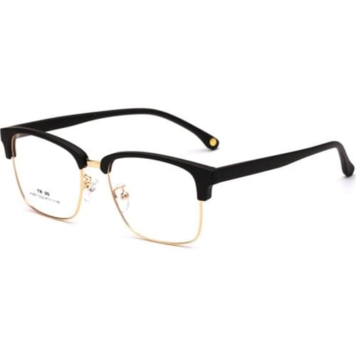 Retro Tr90 Metal Half Frame Kicking Glasses Frame 2018 New Men and Women Optical Frames Clear Reading Eyeglasses Frames 2671OLO