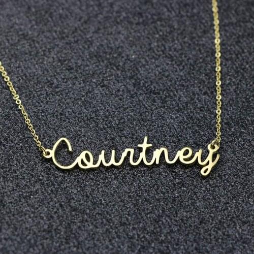 Customized Necklace Stainless Steel Necklace Nameplate English Name Jewelry Necklace