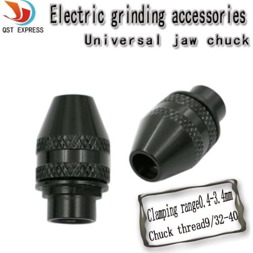 9/32-40 mini drill chucks keyless drill chuck for dremel Rotary Tools Accessories 0.4-3.4mm small drill chuck for flexible shaft