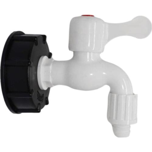 IBC Tank Tap Adapter Self-locking Hose IBC Ton Barrel Connector Faucet Hose Connector Replacement Valve Fitting Drain Faucet