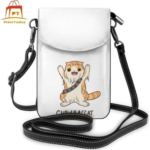 Scottish Fold Cat Shoulder Bag Scottish Fold Cat Leather Bag Teenage Shopping Women Bags Multi Function Purse