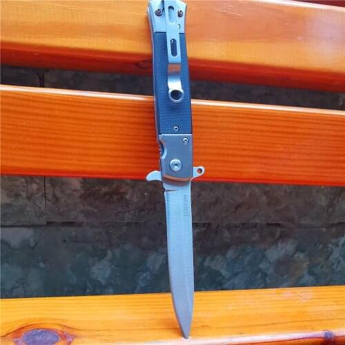 Portable Folding Knife Rapid Opening 8CR13MOV BLADE Alloy Camping Folding Knife Tactical Camping Survival Hunting Pocket Knives