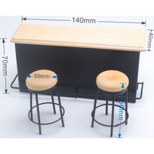 In Stock 1/12 Scale Figure Scene Accessories Dining Table Bar Stool Dollhouse Miniature Model for 6 inches Action Figure