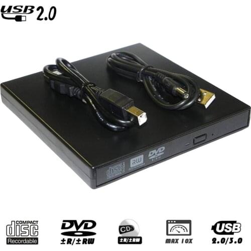 For Samsung Asus Dell HP Ultrabook USB 2.0 External DVD Player 8X DVD-ROM Combo Reader 24X CD-R Burner Slim Optical Drive Black