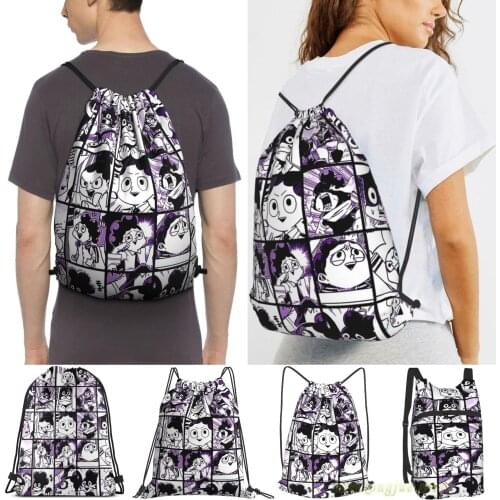 Minoru Mineta Collage Women Drawstring Sackpack Gym Bags Men Outdoor Travel Backpacks For Training Fitness Swimming Bag