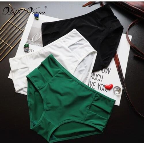 Hollow Out Lingerie Europe Seamless Sexy Panties Women Elasticity Underwear Temptation Middle-waist Silk Underpant Cotton Pantys