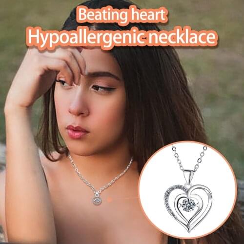 Women Luxurious Twinkling Heart Necklace ожерелье Beating Crystal Chain наруто Valentines Day Gift украшения 2020 бижутери