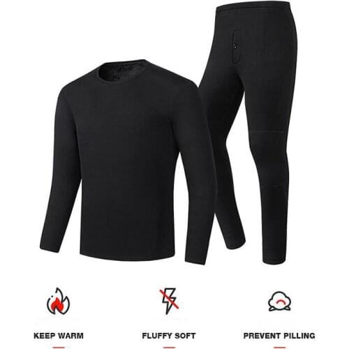 Winter Electric Heated Underwear Set Motorcycle Jacket Moto USB Battery Powered Fleece Thermal Long Johns Tops & Pants Women
