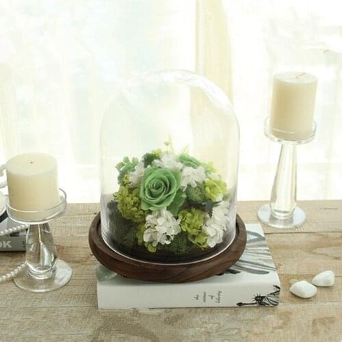 11*15cm Antique Base Glass Dome Vase Wedding Home Decoration Diameter=11cm Height=15cm Glass Cover Friend Favor Gift