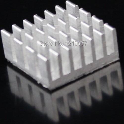 30 pieces lot Aluminum Heat Sink Adhesive Tape 14x14x6mm For Memory Chipset Cooler