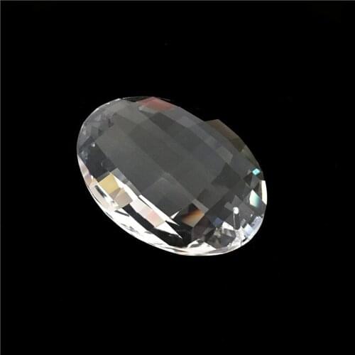 6pcs 76mm Clear Egg Shape Glass Pendant Crystal Chandelier Good Quality Trimming Parts Hanging For Decoration