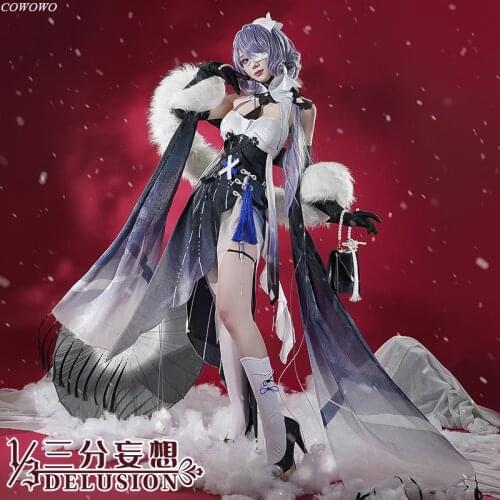 Anime! Arknights Whisperain GuHanQiao Skin Cheongsam Gorgeous Dress Uniform Cosplay Costume Halloween Party Suit Women 2021 NEW