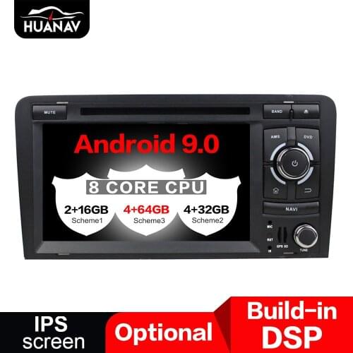 Android 9.0 Car DVD Player GPS navigation For Audi A3 2006-2013 multimedia Car Auto radio stereo player head unit tape recorder
