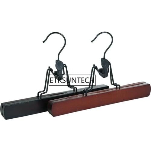 Seamless Pants Hanger Wood Collection Slack Hanger Wooden Skirt Trouser Hangers Pants Hair Extensions Hanger Non-slip
