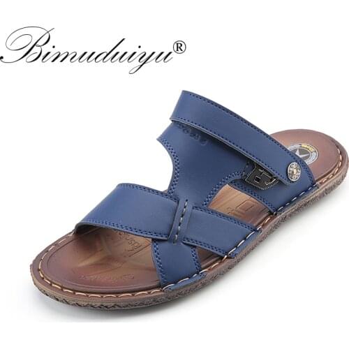 Мужские кожаные сандали BIMUDUIYU China At AliExpress