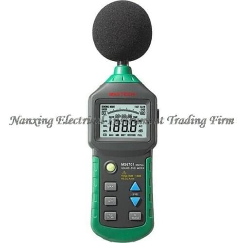 MASTECH MS6701 Autoranging Digital Sound Level Meter Decibel Tester Noise Meter with RS232 Interface and Software,30dB to 130dB
