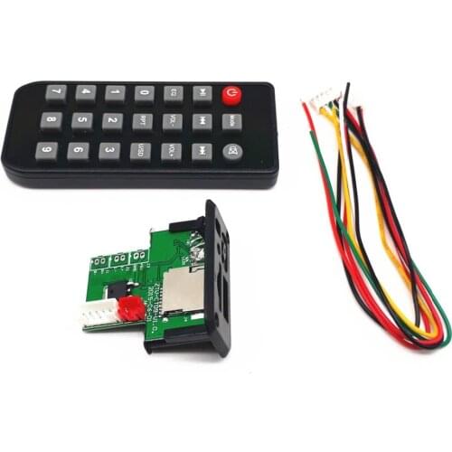 DC5V/12V Mini MP3 Decoder Board Decoding Module Speaker Parts, Connect MP3 USB TF Card for Car/Stereo Modification