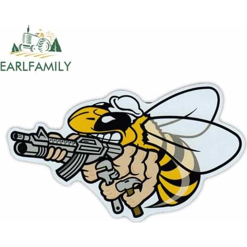 EARLFAMILY 13cm X 7.5cm For United States Navy Seabees Car Stickers Simulation Fun Car Truck Decal Repair Sticker Vinyl Car Wrap