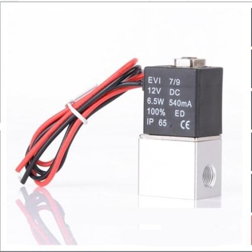DC 12V DC24 AC 110 AC 220 Solenoid Valve 1/8" 1/4" 2 Way Normally Closed Direct-acting Pneumatic Valves For Water Air Gas Hot
