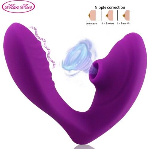 ManNuo Dildo Vibrator Sucking Sex Toys For Adult Clitoris Stimulator Nipple Sucker Vibrator For Women Masturbator Panties Erotic