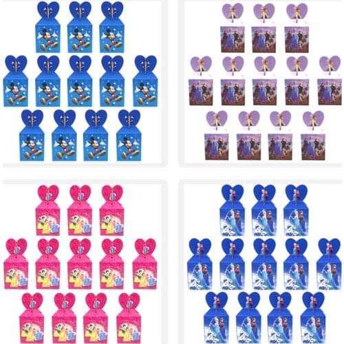 Frozen2/Mickey Mouse/Beauty and the Beast Kids Party Candy Box Candy Box 1st Baby Shower Supplies Birthday Party Decor Gift Bag