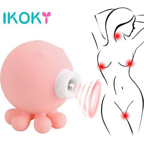IKOKY 9 Speed Anal Pussy Octopus Sucking Vibrator Nipple Massager Sex Toys for Women Clitoris Vagina Oral Stimulator
