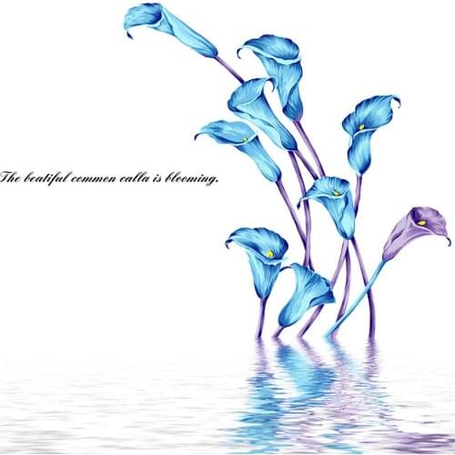 JX-LCLYL Removable DIY Window Fridge Decal Vinyl Art Flower Wall Glass Sticker Home Decor