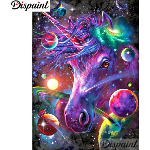 Dispaint Full Square/Round Drill 5D DIY Diamond Painting "Color unicorn" Embroidery Cross Stitch 3D Home Decor A12889