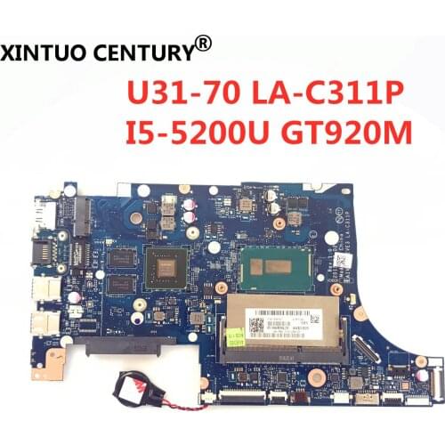 LA-C311P Laptop motherboard AIVS3/AIVE3 for Lenovo IdeaPad U31-70 original mainboard with I5-5200U GT920M 100% Fully Tested
