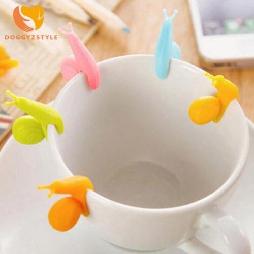 Cute Snail Multifunctional Silicone Tea Bag Hanging Tea Bag Color Random Sail Label For Tea Bag Hanging Cup Tea Infuser