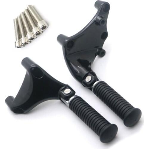 Motorcycle Black Rear Passenger Foot Pegs Pedal Mount For Harley Sportster 1200 Iron XL 883 48 72 2014-2016