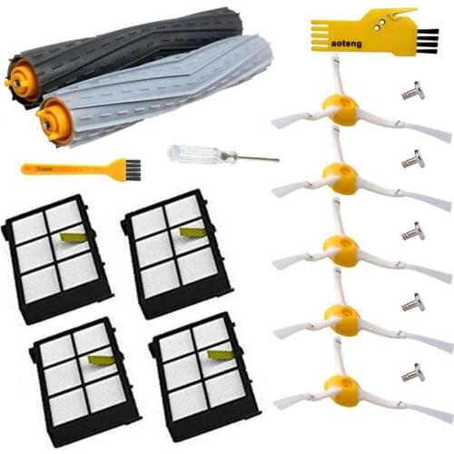 14Pcs/Lot Tangle-Free Debris Extractor Replacement Kit iRobot Roomba 800 900 series 870 880 980 Vacuum Robots accessory parts