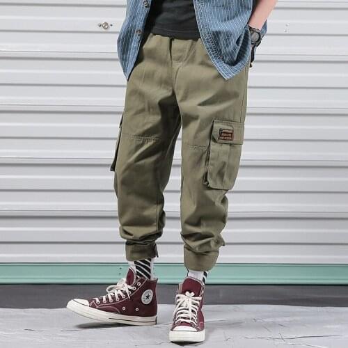 New Loose Fitted Bottoms streetwear Hip hop Army Cargo Pants Long Harem Pants Men Casual Sweatpants Baggy Jogger Trousers