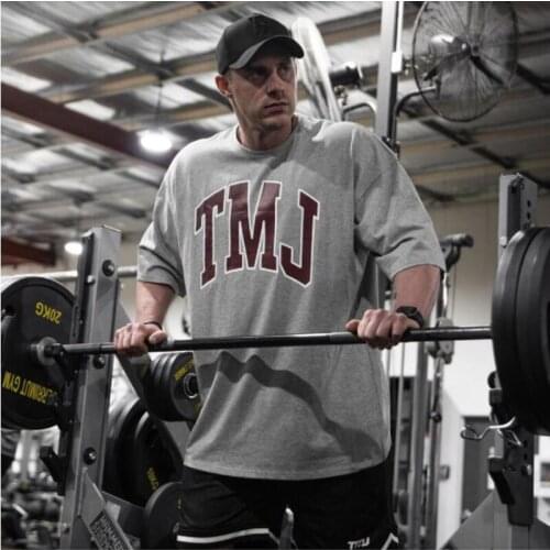 2021 Spring Summer New Men Pure Cotton Fashion Letter Printing Breathable Loose Short-Sleeved T-Shirt Casual Running Sports Tops