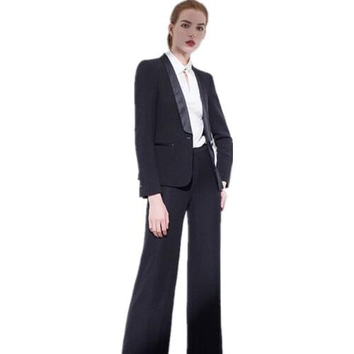 New black womens suit two-piece womens fashion Slim professional wear womens business casual suit custom made