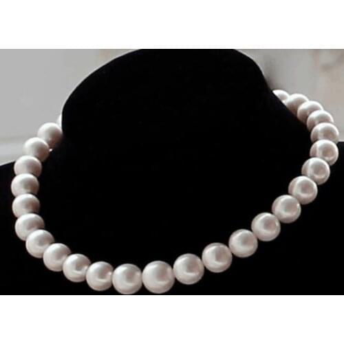 Huge 18"10-11MM SOUTH SEA WHITE ROUND PEARL NECKLACE GOOD LUSTER AA