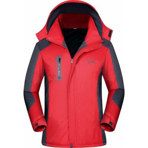 Autumn and winter plus velvet storm clothing mens and womens windproof waterproof overalls outdoor hiking clothing run jacket