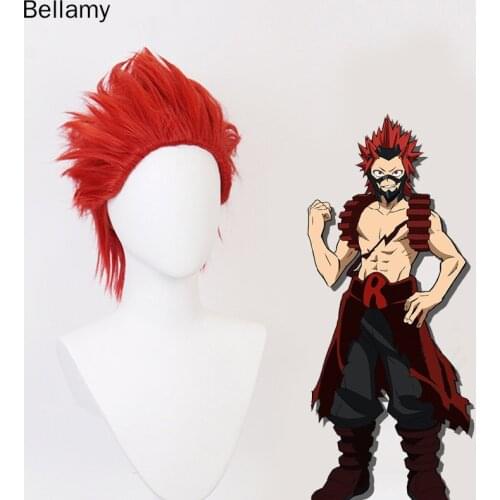 Anime My Hero Academia Kirishima Eijiro cosplay hairwear Explosive head short red hair Cosplay Wig+ Wig Cap