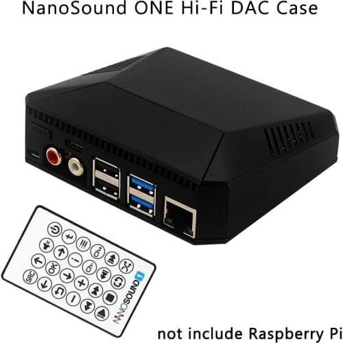 Latest Raspberry Pi 4 NanoSound ONE Case Aluminum Enclosure with Hi-Fi DAC Passive Cooling Shell for Raspberry Pi Model B