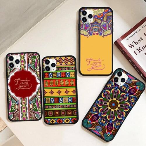 Classic retro pattern Phone Case Rubber for iPhone 12 pro max mini 11 pro XS MAX 8 7 6 6S Plus X 5S SE 2020 XR case