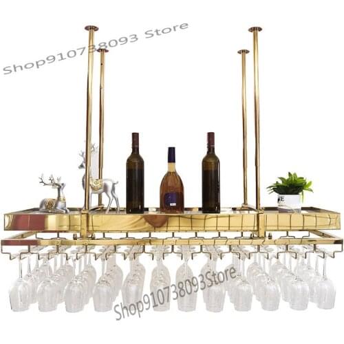 Light luxury goblet rack upside down home bar hanger creative wine glass rack wine rack shelf hanging wine glass rack