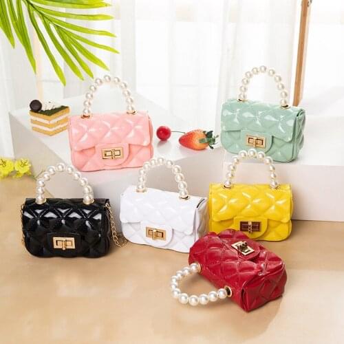 Luxury Mni Handbags Jelly Summer Bags for Women 2021 Coin Purse Pvc Pearl Ladies Hand Bags Small Crossbody Bag Cluth Sac A Main