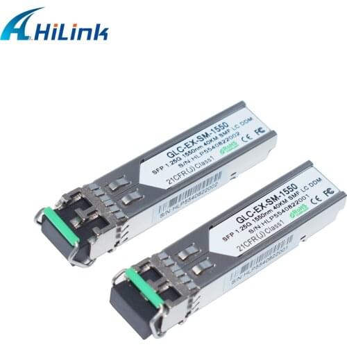 SFP Gibgabit Ethernet Module 1.25G 1550nm 40km 1000BASE-EX Duplex LC Single Modules