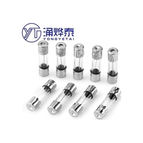 YYT 100PCS 5*20 glass fuse without pin 0.1A/0.2A/0.25A/0.5A/0.75A/1A/1.5A/2A/2.5A/3A/3.15A/4A/5A/6A/6.3A/7A/8A-30A 250V fuse