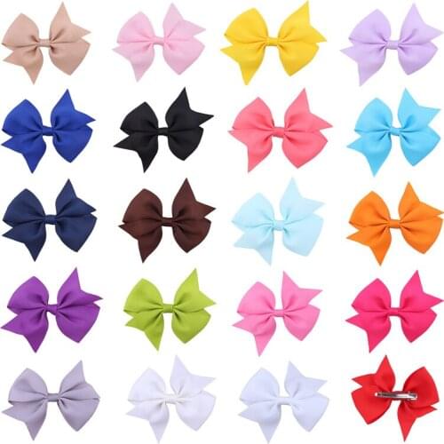 200 pcs/lot , Grosgrain Ribbon Boutique Hair Bow Clips, Ribbon Bow Alligator Clip