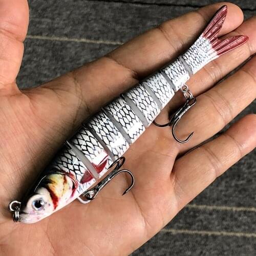27g Sinking Wobblers Fishing Lures Jointed Crankbait Swimbait 8 Segment Hard Artificial Bait Saltwater Bass Fishing Tackle Lure
