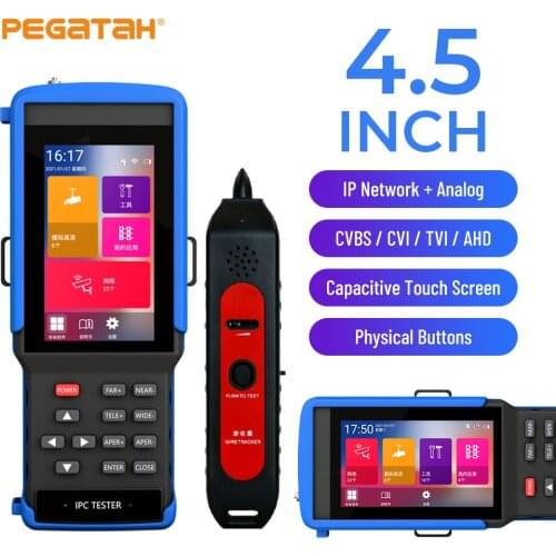 4.5 inch CCTV Tester Touch Portable monitor IPC tester AHD CVI TVI WIFI USB power HDMI mini monitor for poe cctv camera tester