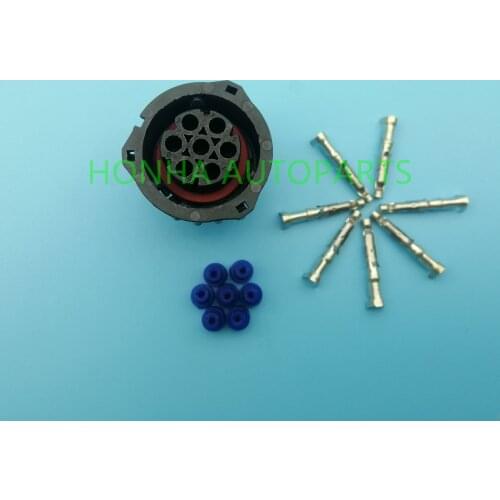 5 pcs 7 pin Tyco Amp 1.5MM BU-STE KPL CIRCULAR DIN HOUSINGS Female Connector 968421-1 967650-1