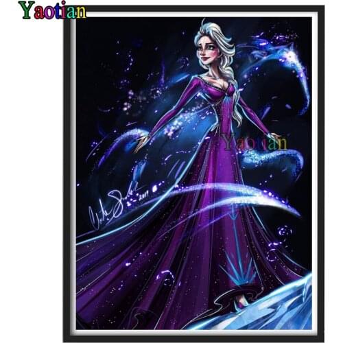 5D DIY Diamond Painting Cartoon Princess Diamond Embroidery Cross Stitch Mosaic Girl Wall Stickers Decor Needlework Gift