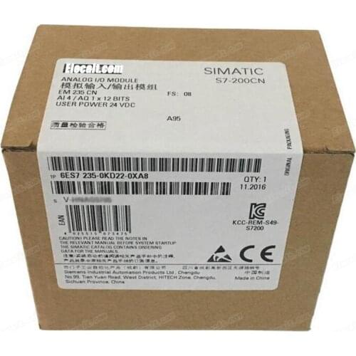 6ES7235-0KD22-0XA8 EM 235 Analog Module 6ES7 235-0KD22-0XA8 for S7-22X CPU, 4 AI, +/-10 V DC; 1 AO, +/-10 V DC free shipping